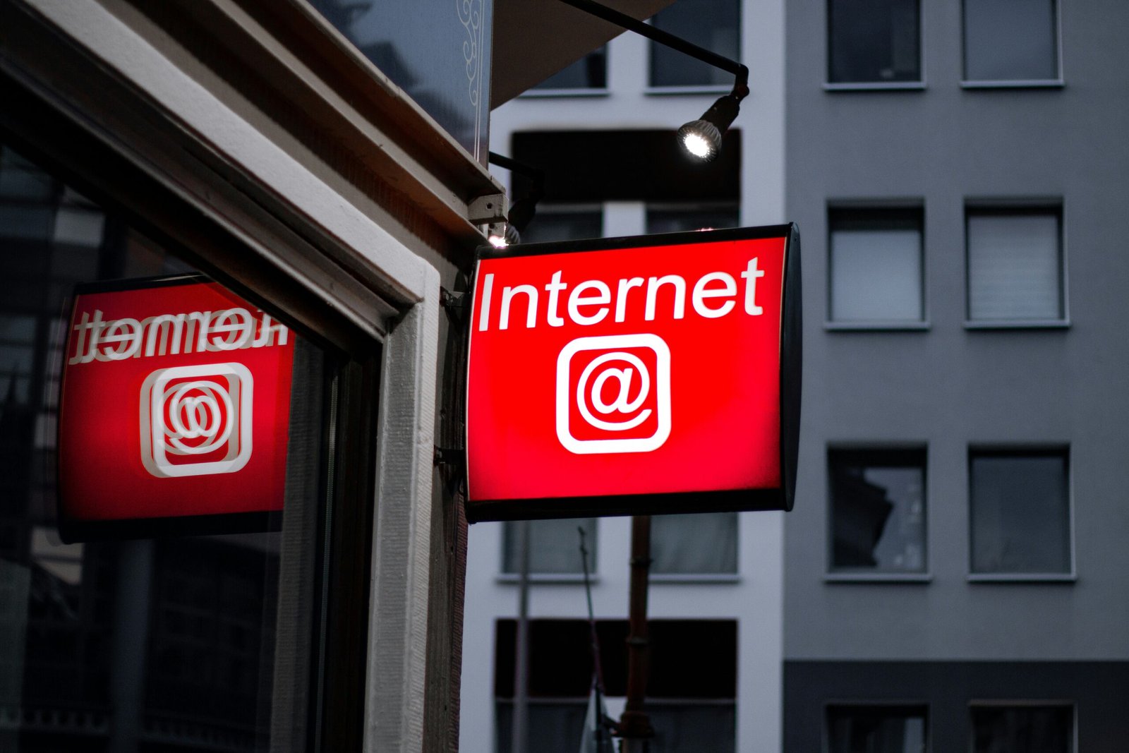 internet a picture of a red sign with the title internet